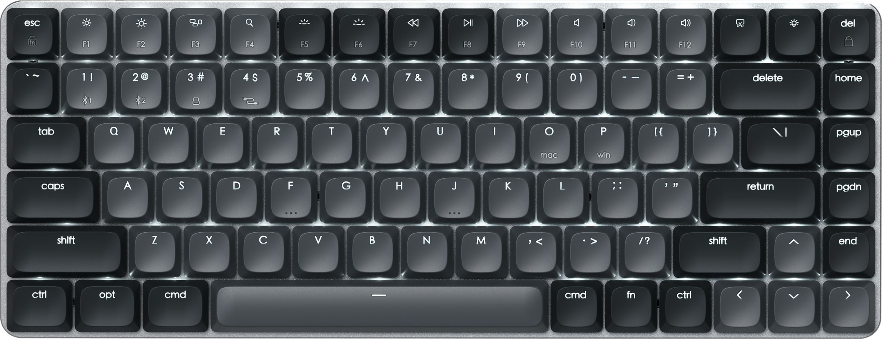 Satechi SM1 Slim Mechanical Backlit Bluetooth Keyboard, Dark