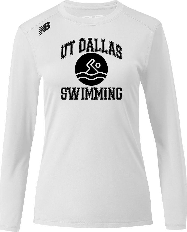 UT Dallas New Balance Womens Long Sleeve Tech Tee UT Dallas Swimming - ONLINE ONLY