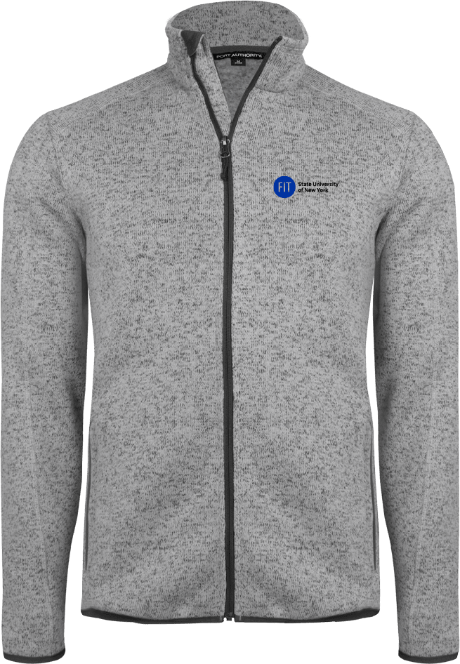 Fashion Institute Sweater Fleece Jacket FIT State University of New York - Wordmark - ONLINE ONLY