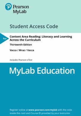Content Area Reading : Literacy and Learning Across the Curriculum