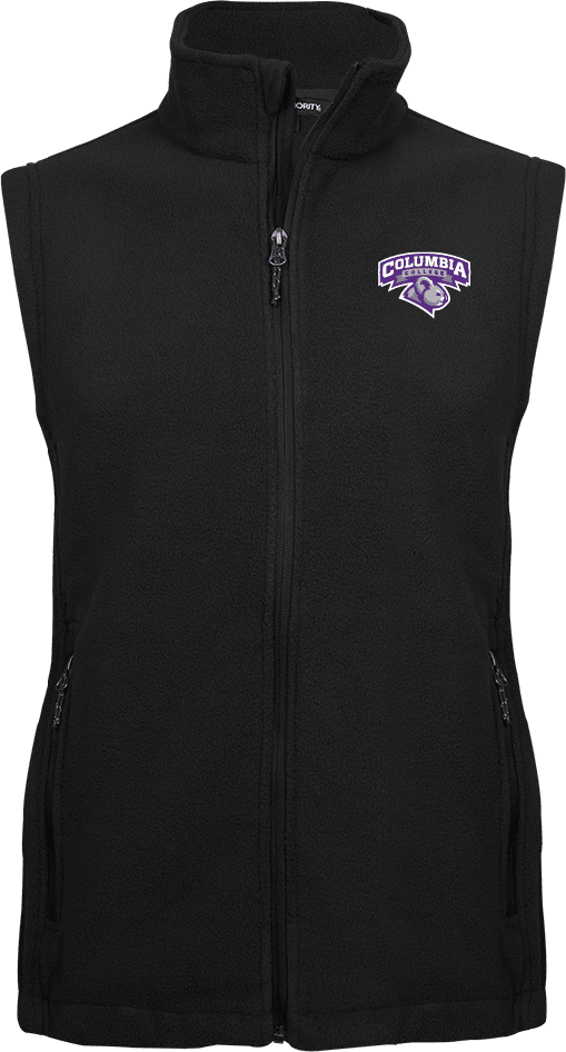Columbia College (SC) Fleece Full Zip Vest Primary Mark - ONLINE ONLY
