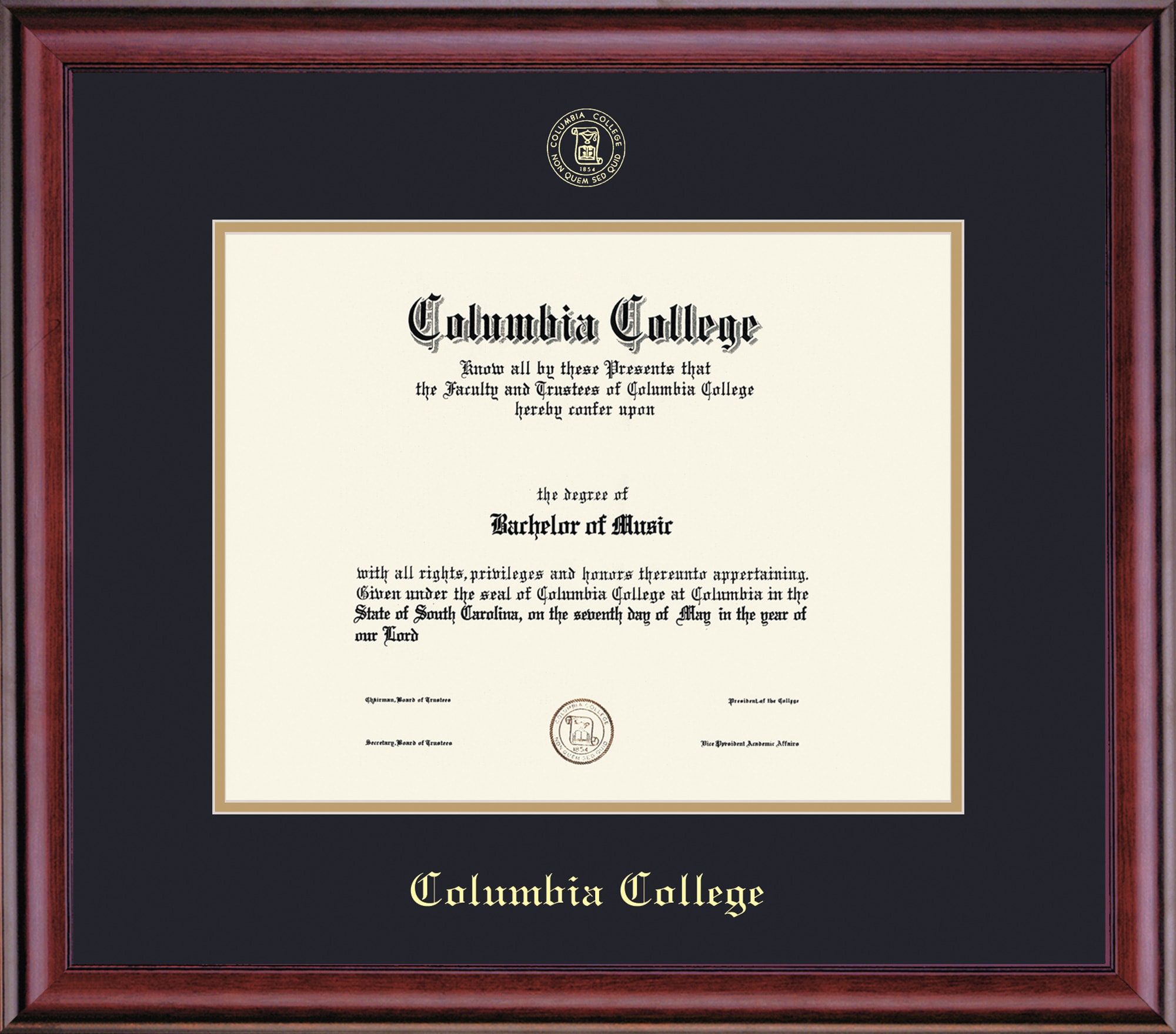 Columbia College 8.5'' x 11'' Classic Diploma Frame