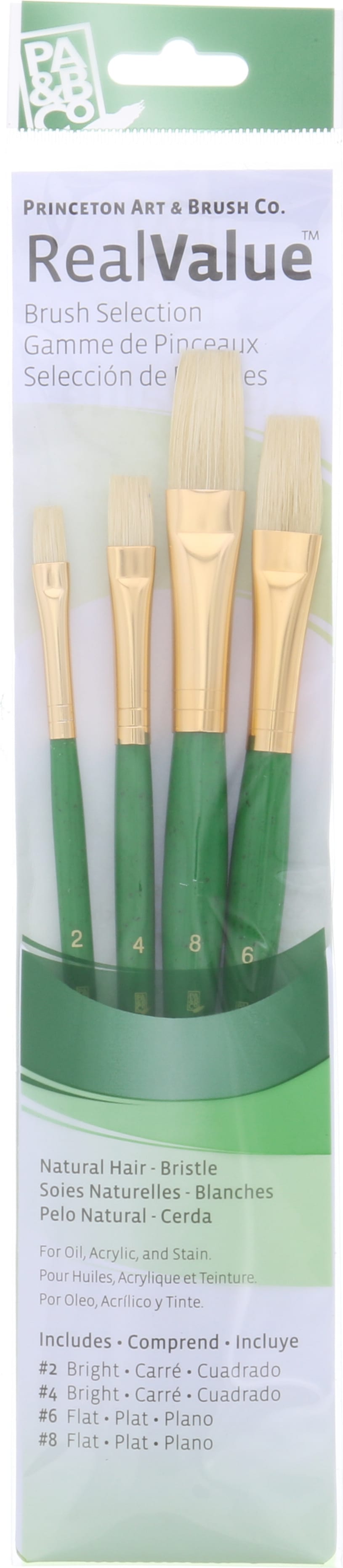 BRUSH BRISTLE BR/FLT VALUE 3PK