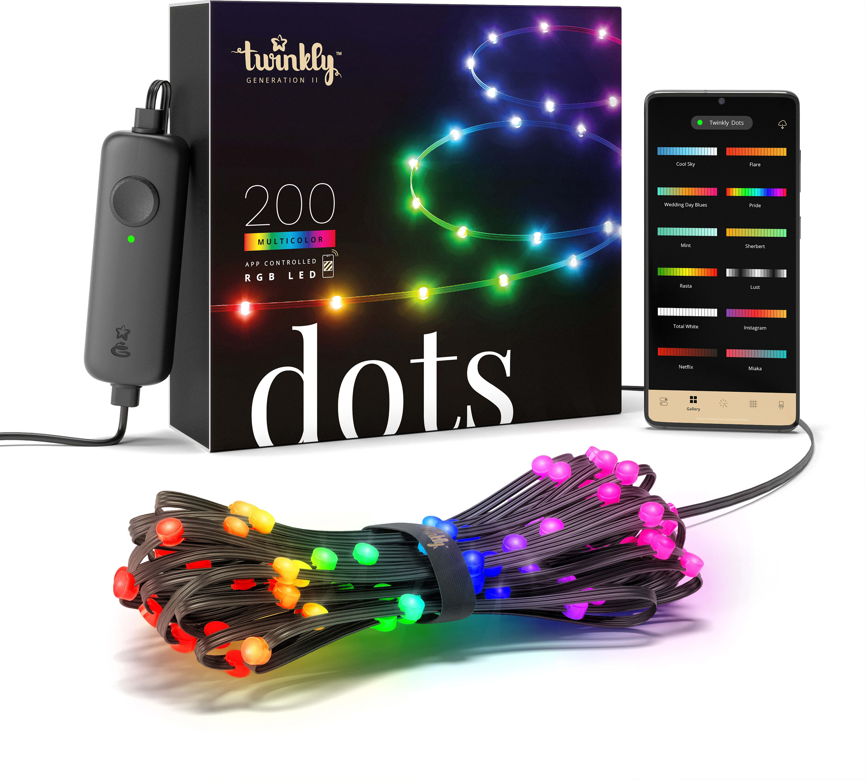 TW DOTS LED Strng 33F 200CtRGB