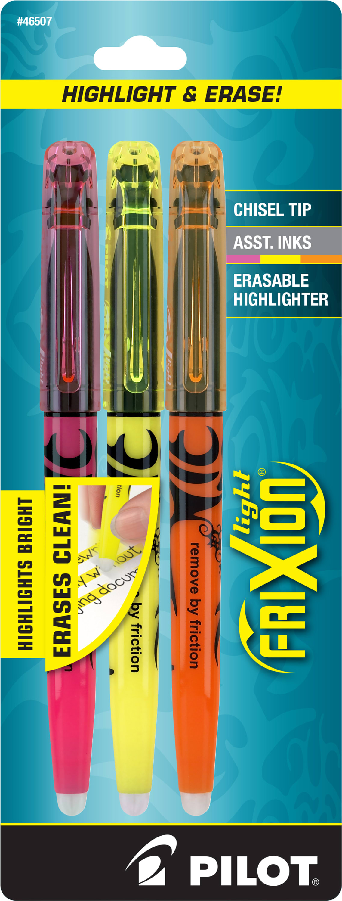 HILITER 3PK AST FRIXION ERSABL