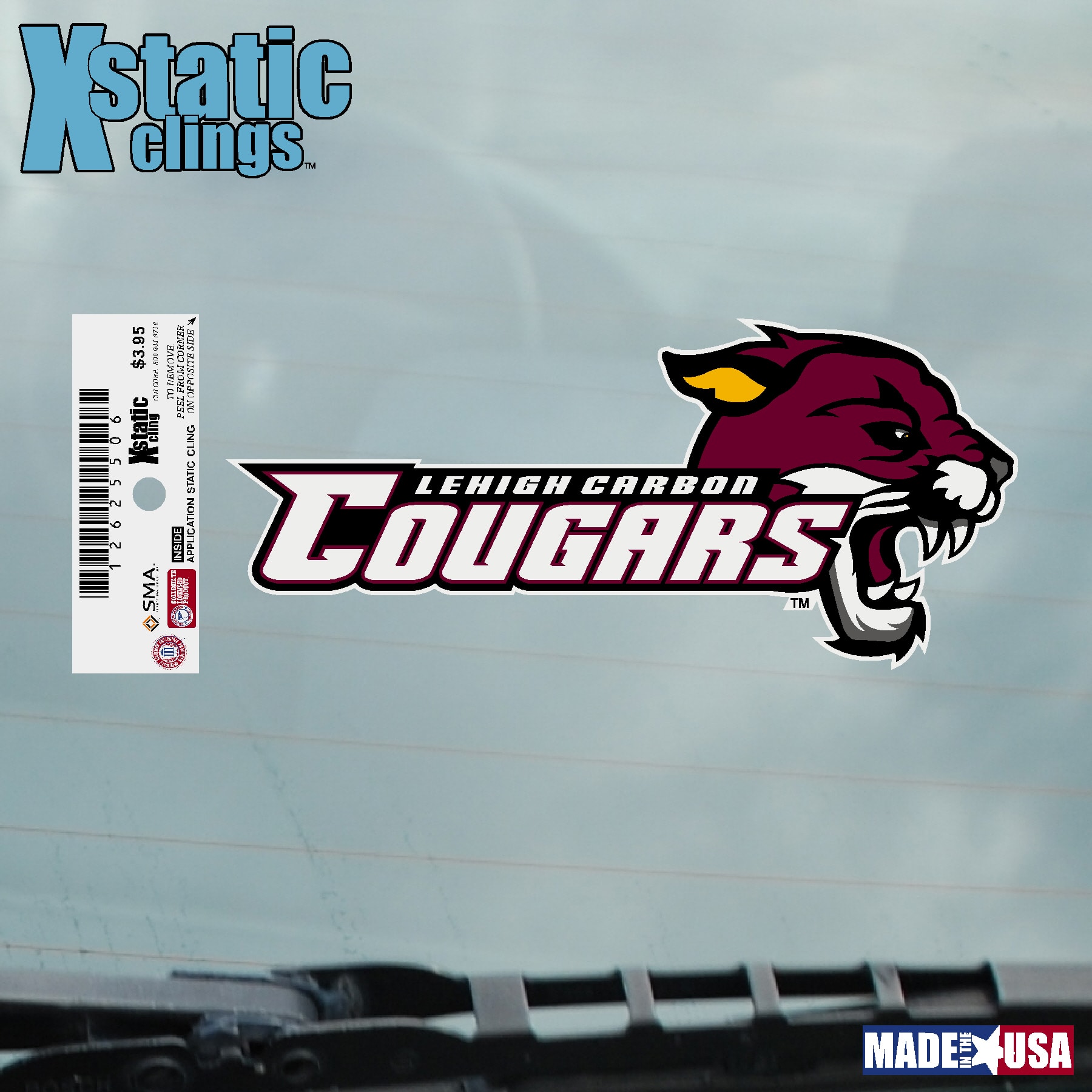 Lehigh Carbon Community College Cougars Cling Decal