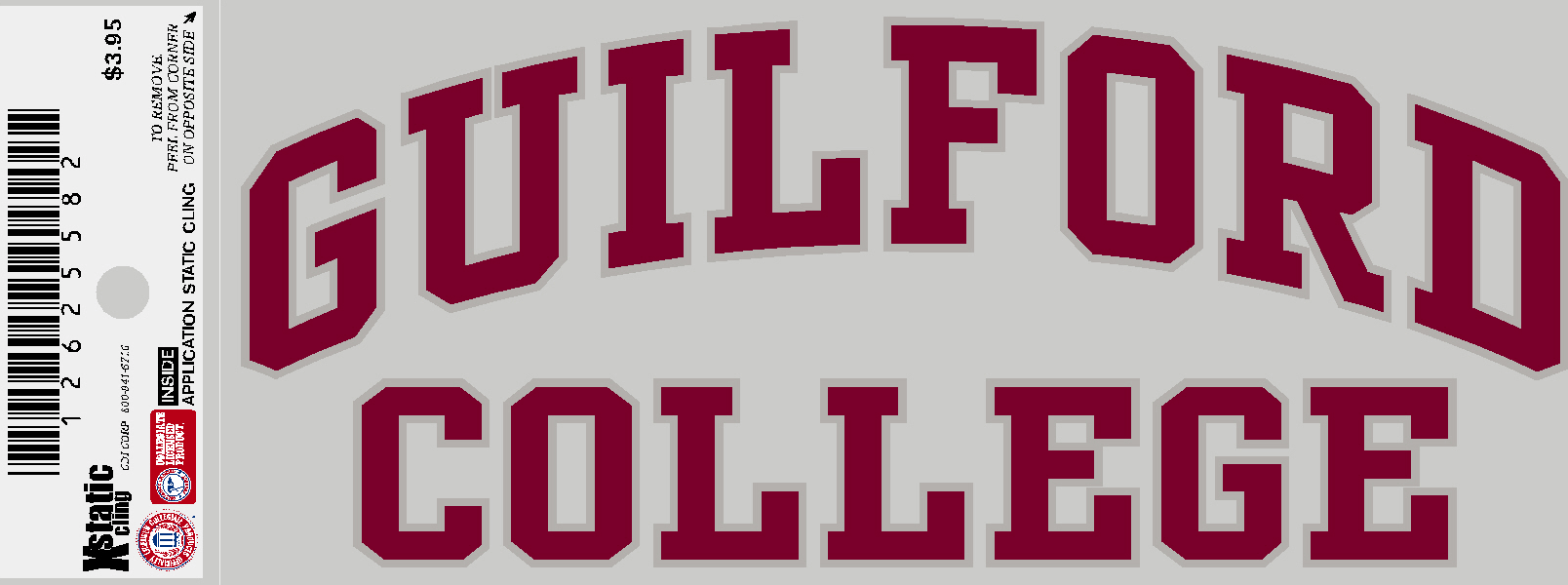 Guilford College Cling Decal