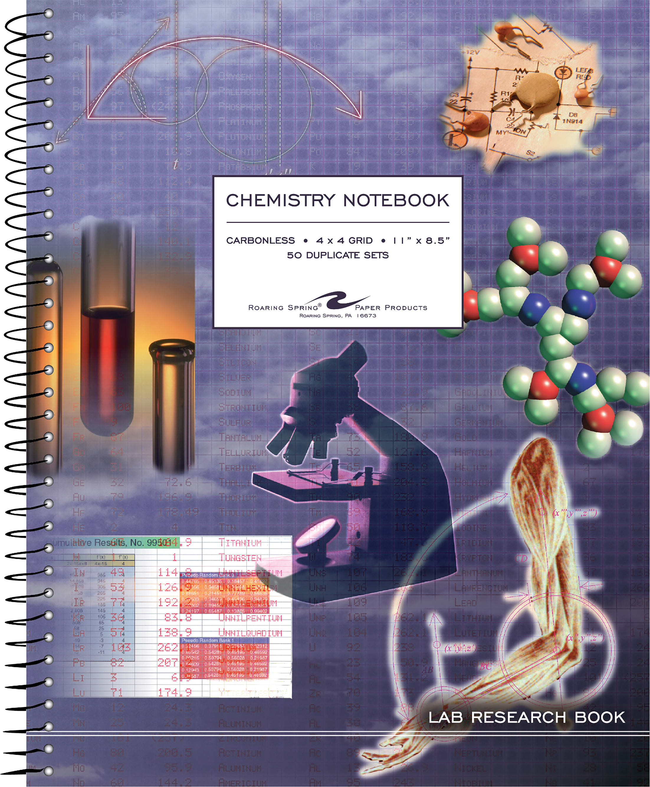 NOTEBK/CHEM 50SH SPIRAL NCR