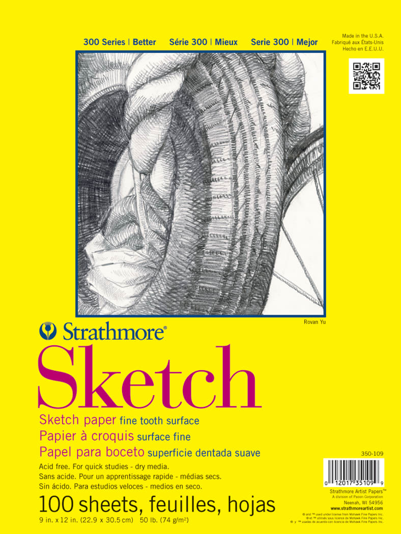 SKETCH 300 9X12 TAPE BOUND 100 SHEETS