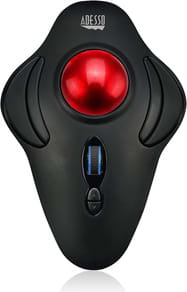 Adesso iMouse T40 - Wireless Programmable Ergonomic Trackball Mouse. Optical - Wireless - Radio Frequency - 2.40 GHz - No - Black - USB - 4800 dpi - Trackball, Scroll Wheel - 7 Button(s) - Symmetrical - ONLINE ONLY