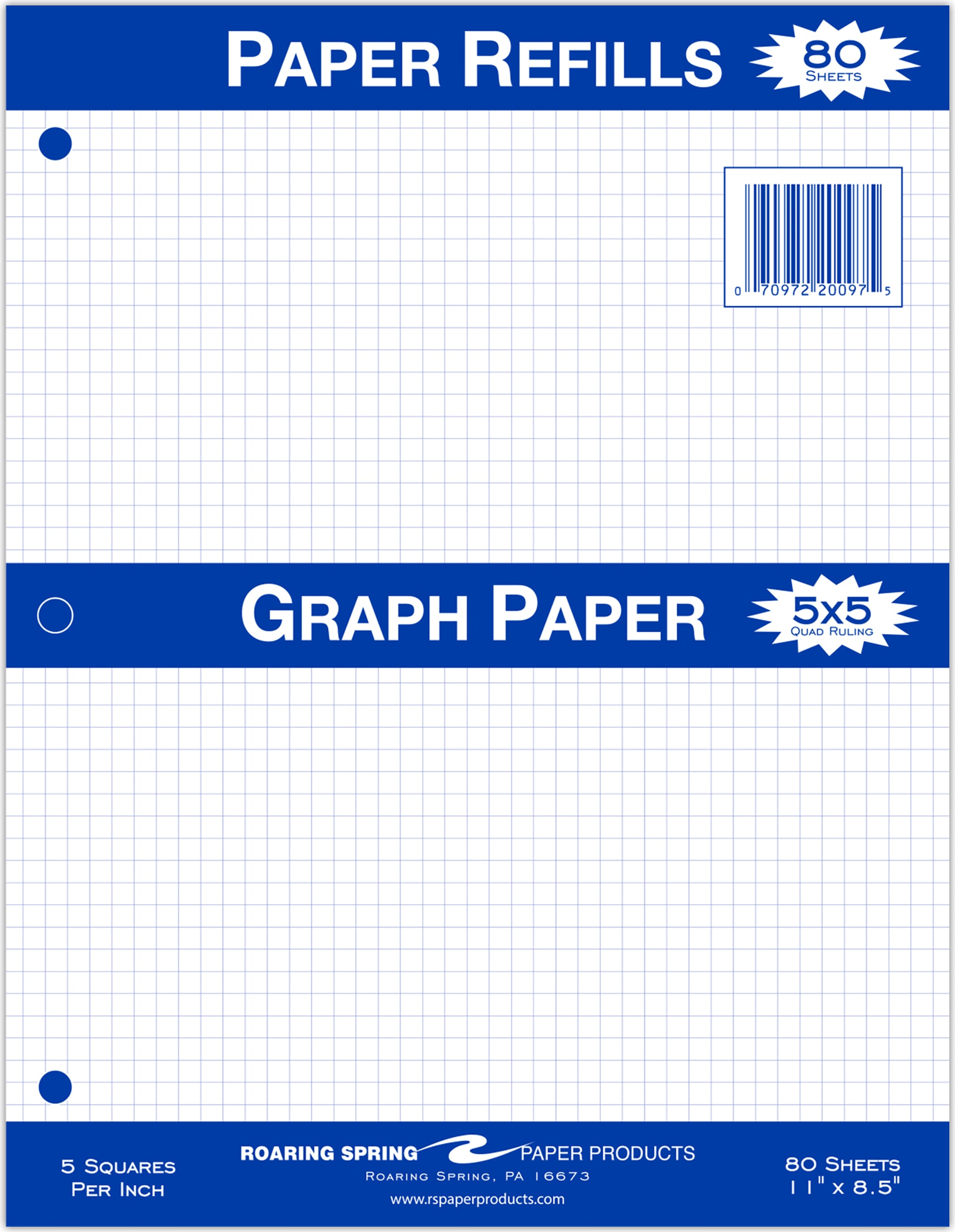 FILLER PAPER 5x5 80SH QUAD
