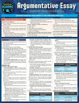Argumentative Essay : Quickstudy Reference Guide to Planning, Researching, and Writing (Edition 2)
