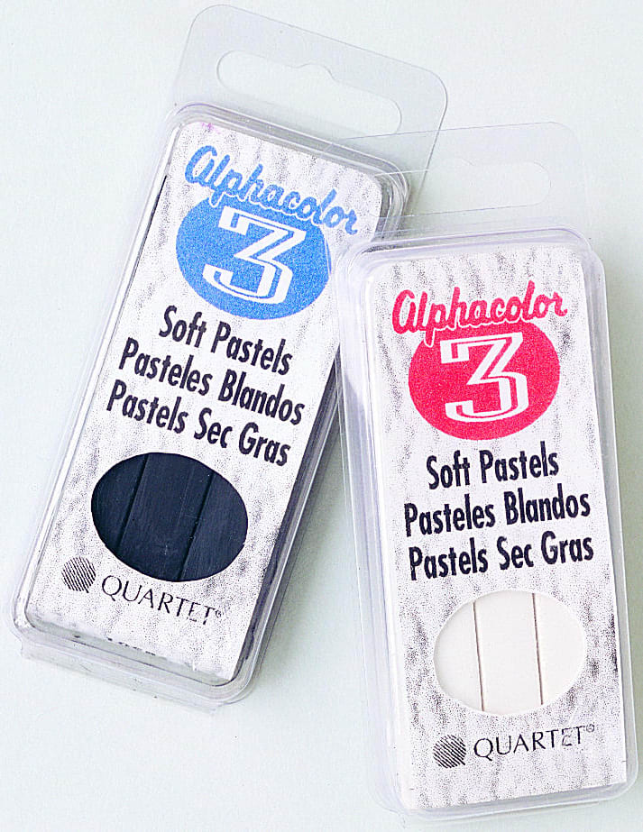 Alphacolor Square Pastel Set Of 3 Sticks In White