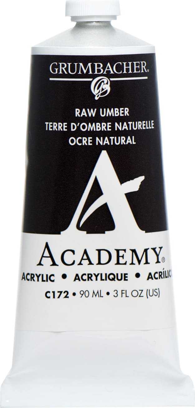 ACADEMY ACRYLIC 90ML RAW UMBER