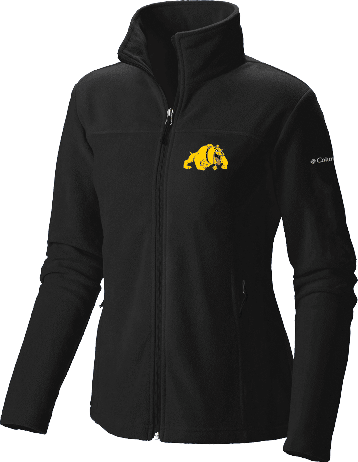Bowie State Columbia Womens Full Zip Fleece Jacket Primary Mark - ONLINE ONLY