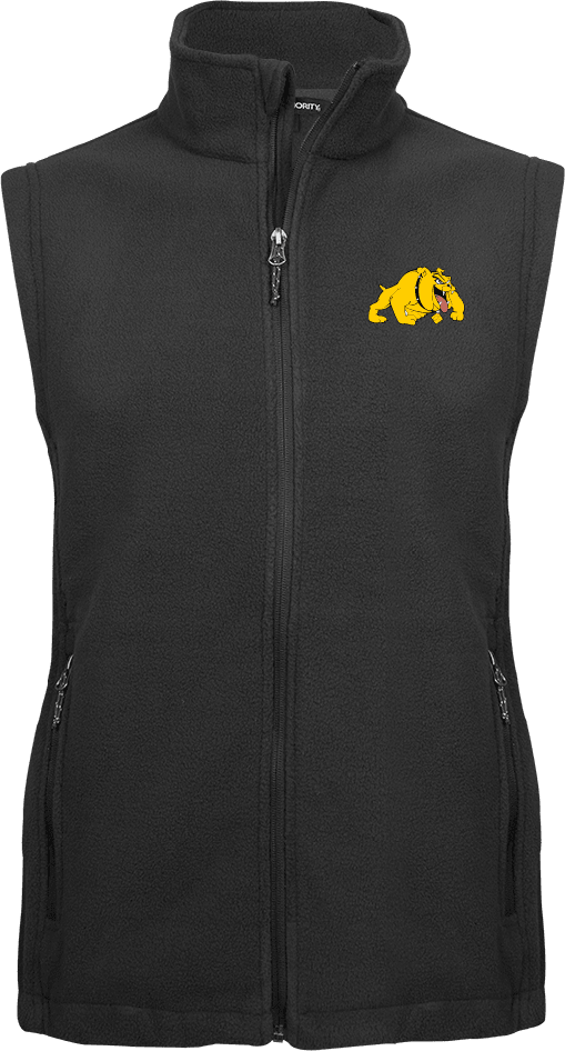 Bowie State Fleece Full Zip Vest Primary Mark - ONLINE ONLY