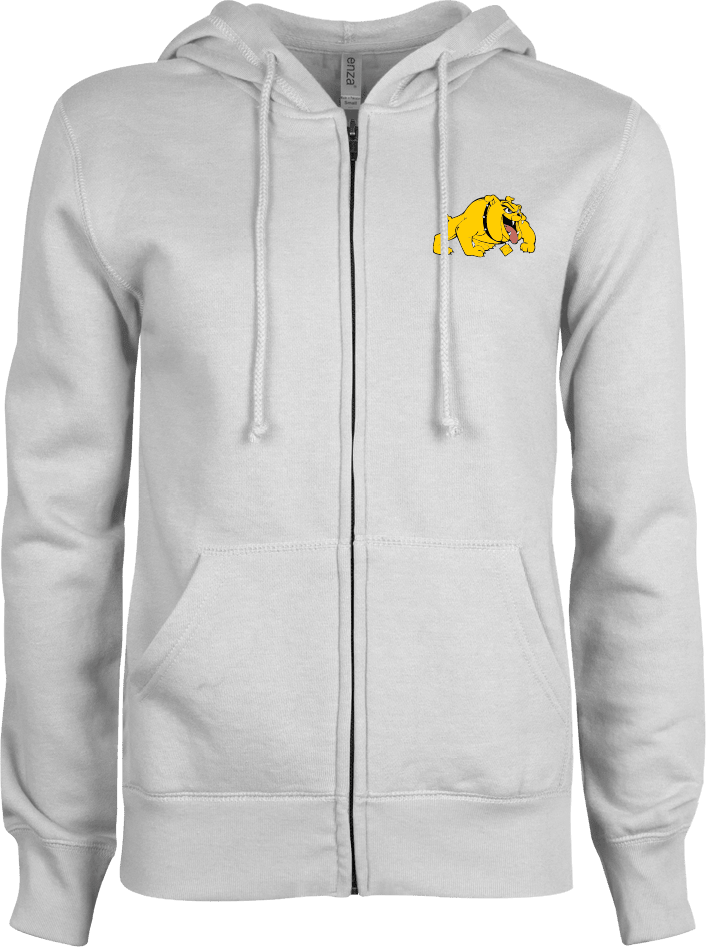 Bowie State ENZA Womens Fleece Full Zip Hoodie Primary Mark - ONLINE ONLY