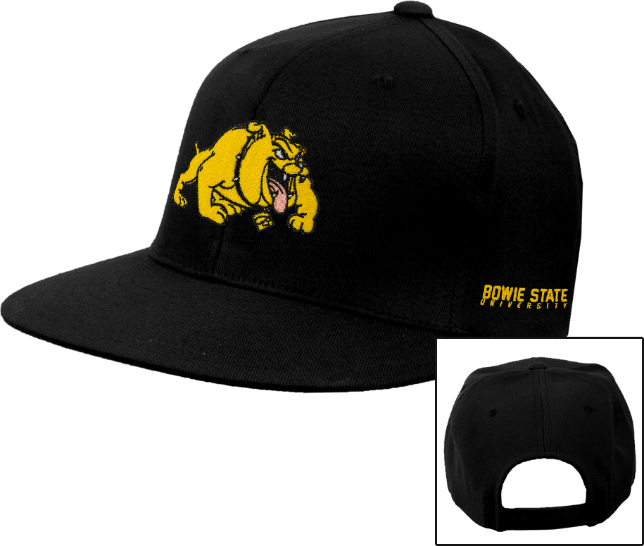 Bowie State Flat Bill Snapback Hat Primary Mark - ONLINE ONLY