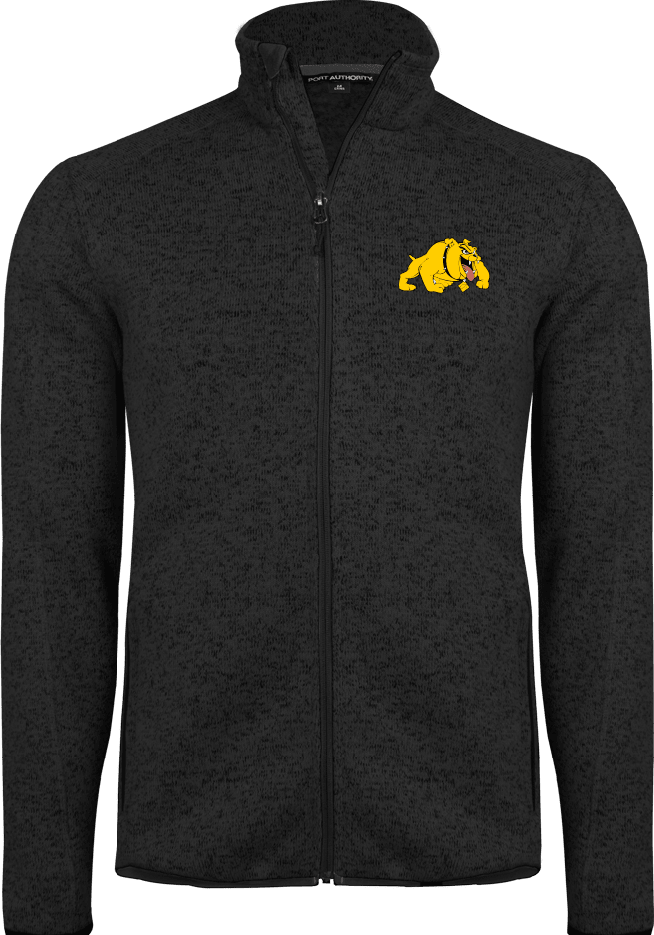 Bowie State Heather  Sweater Fleece Jacket Primary Mark - ONLINE ONLY