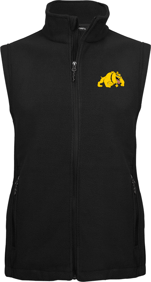 Bowie State Fleece Full Zip Vest Primary Mark - ONLINE ONLY