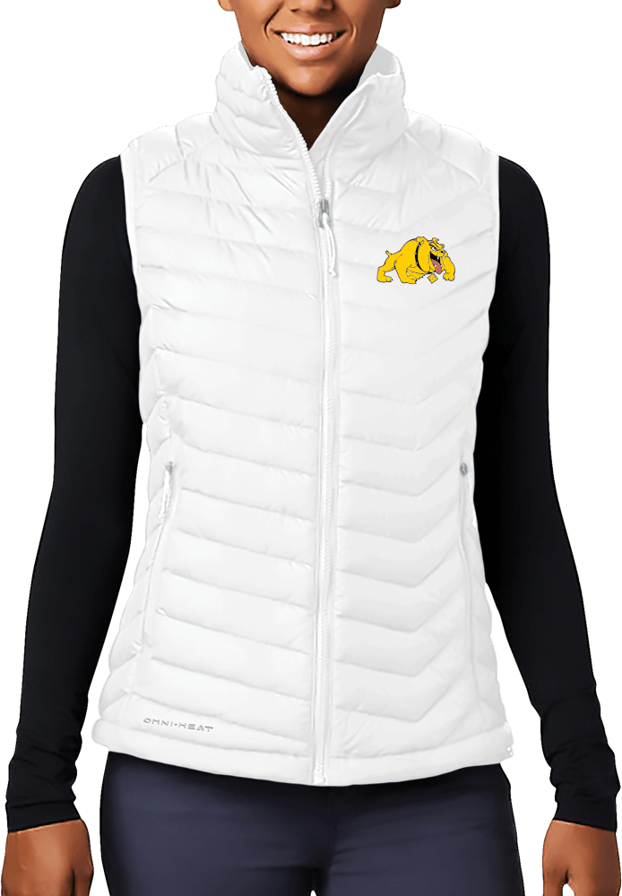 Bowie State Columbia Womens Powder Lite Vest Primary Mark - ONLINE ONLY