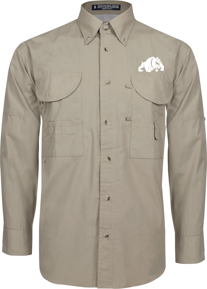 Bowie State Fishing Shirt Performance Long Sleeve Primary Mark - ONLINE ONLY