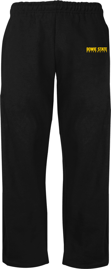 Bowie State Fleece Open Bottom Pant Bowie State University Stacked - ONLINE ONLY