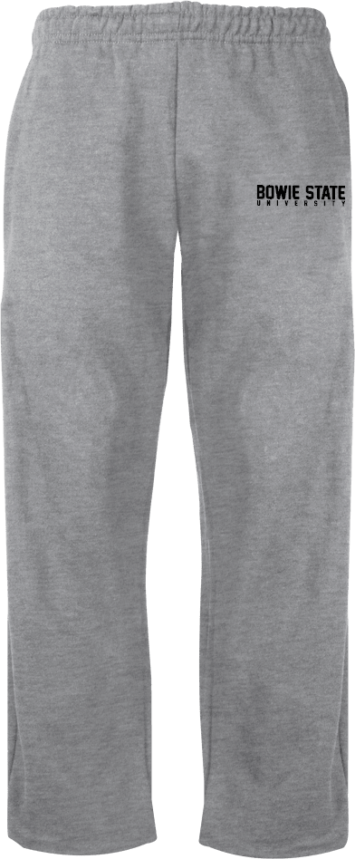 Bowie State Fleece Open Bottom Pant Bowie State University Stacked - ONLINE ONLY