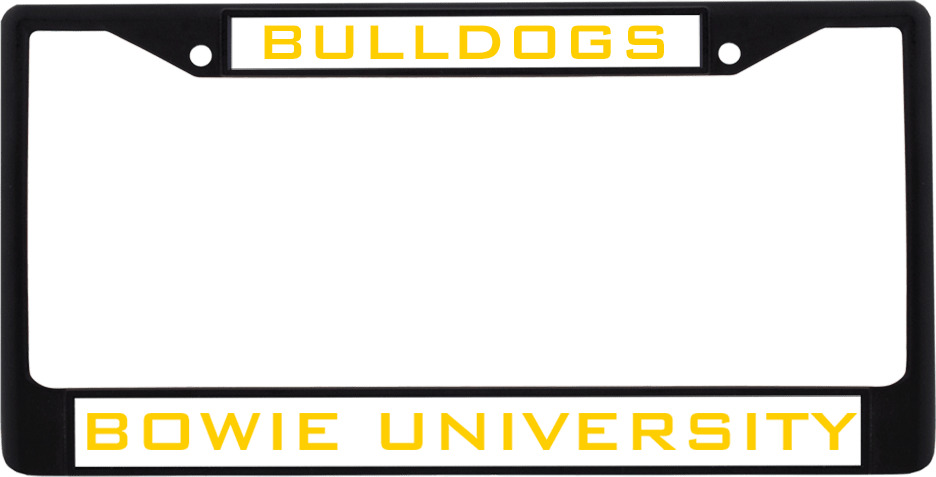 Bowie State Metal License Plate Frame in Bulldogs - ONLINE ONLY