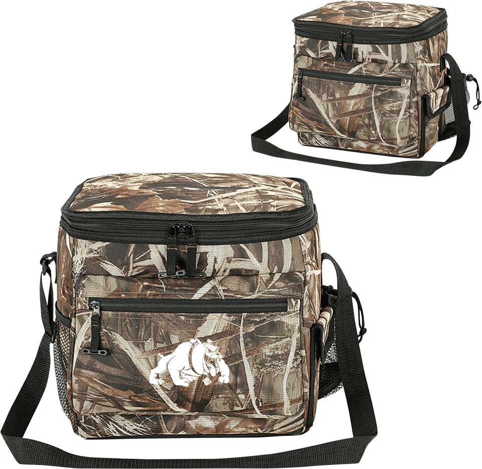 Bowie State Huntington 24 Can Camo Cooler Primary Mark - ONLINE ONLY