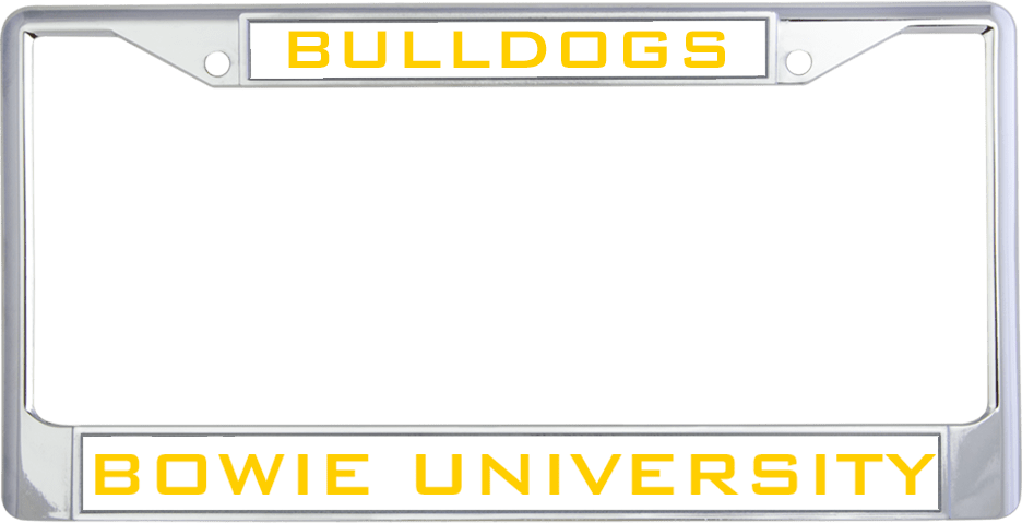 Bowie State Metal License Plate Frame in Bulldogs - ONLINE ONLY