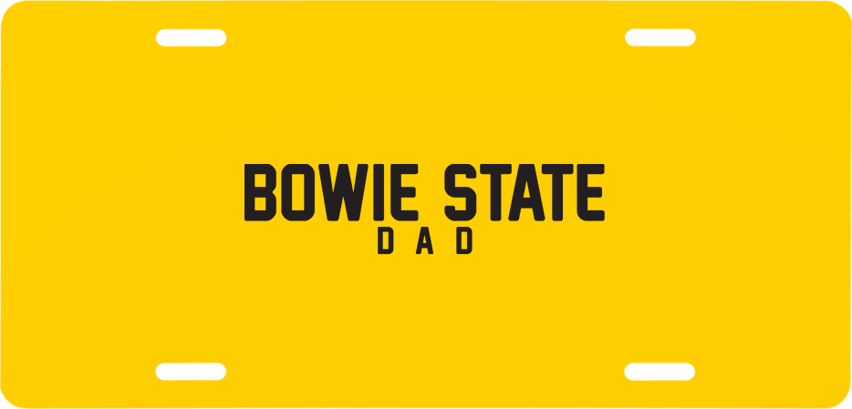 Bowie State License Plate Dad - ONLINE ONLY