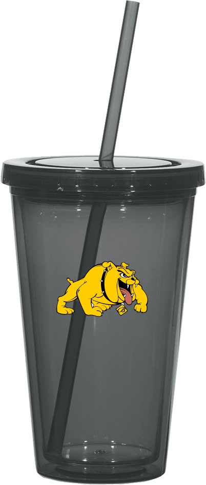 Bowie State Madison Double Wall Tumbler w/Straw 16oz Primary Mark - ONLINE ONLY