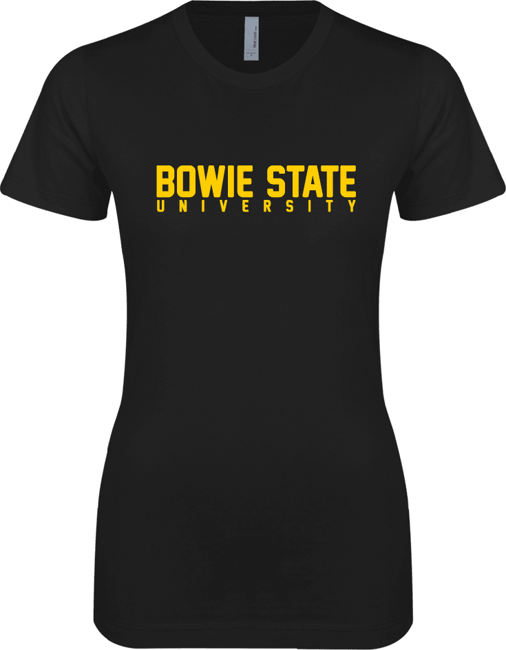 Bowie State Next Level Womens Boyfriend Tee Bowie State University Stacked - ONLINE ONLY