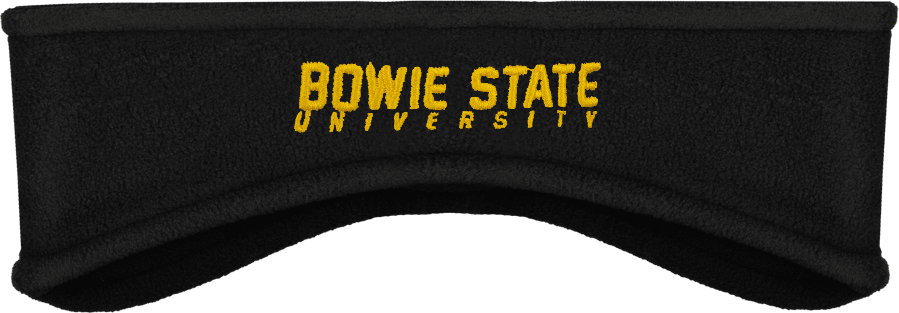 Bowie State Stretch Fleece Headband Bowie State University Stacked - ONLINE ONLY
