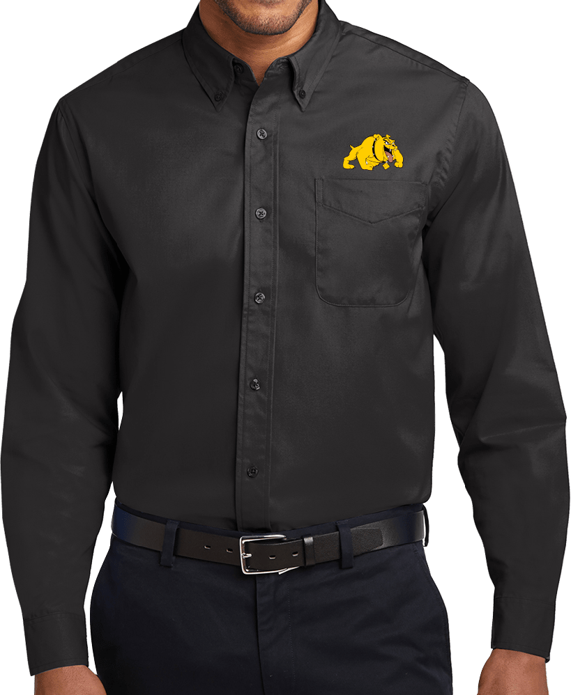 Bowie State Twill Button Down Long Sleeve Primary Mark - ONLINE ONLY