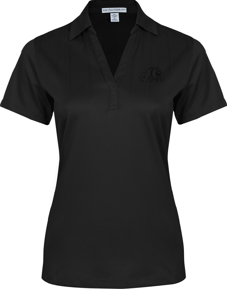 Bowie State Womens Performance Fine Jacquard Polo Primary Mark - ONLINE ONLY
