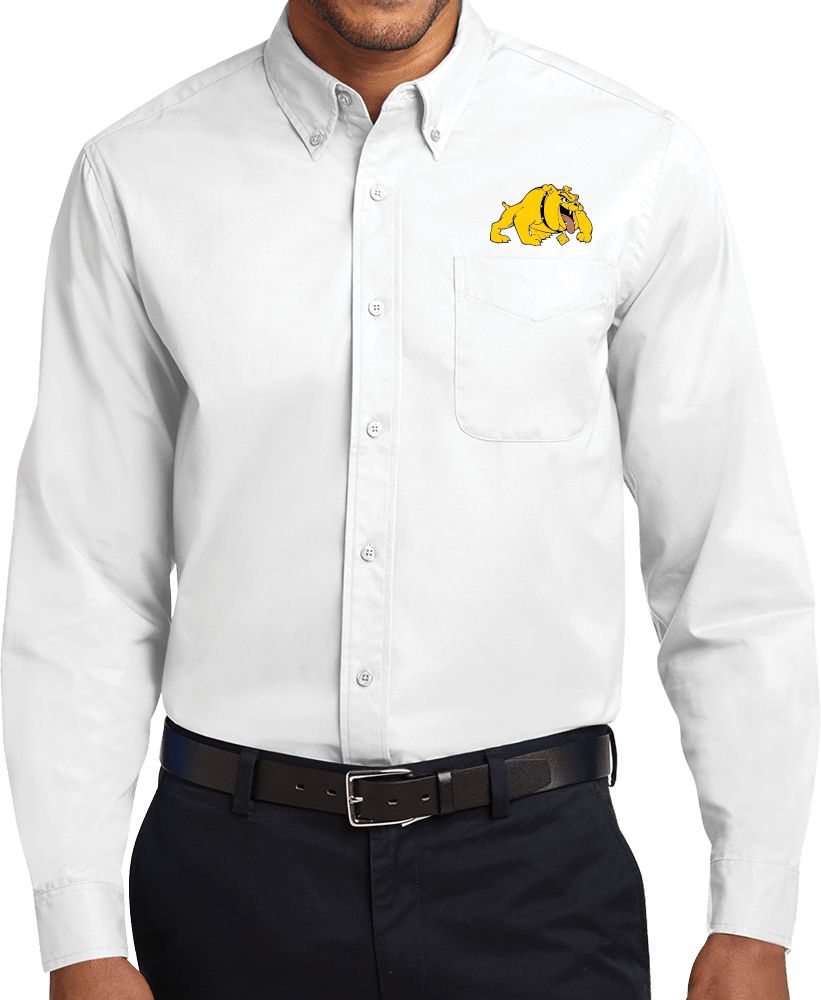 Bowie State Twill Button Down Long Sleeve Primary Mark - ONLINE ONLY
