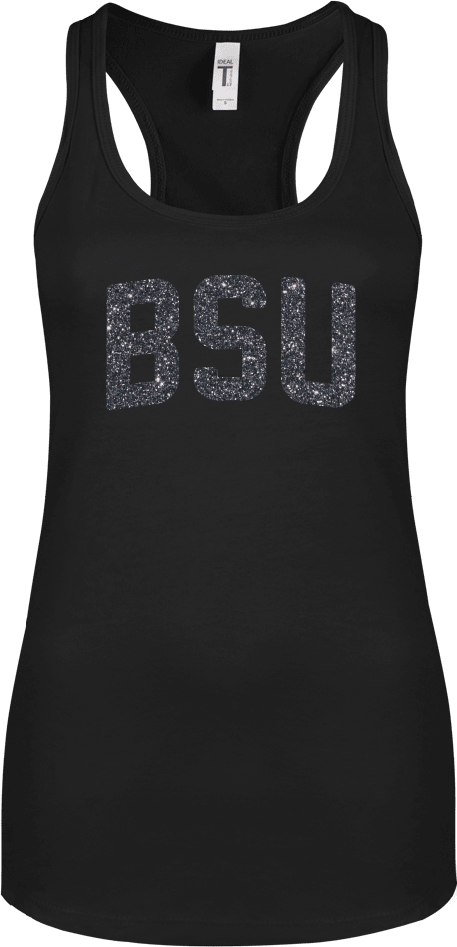 Bowie State Next Level Womens Racerback Tank  BSU Glitter Soft Glitter - ONLINE ONLY