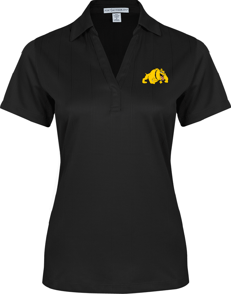 Bowie State Womens Performance Fine Jacquard Polo Primary Mark - ONLINE ONLY