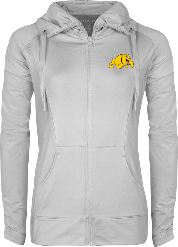 Bowie State Womens Sport Wick Stretch Full Zip Jacket Primary Mark - ONLINE ONLY