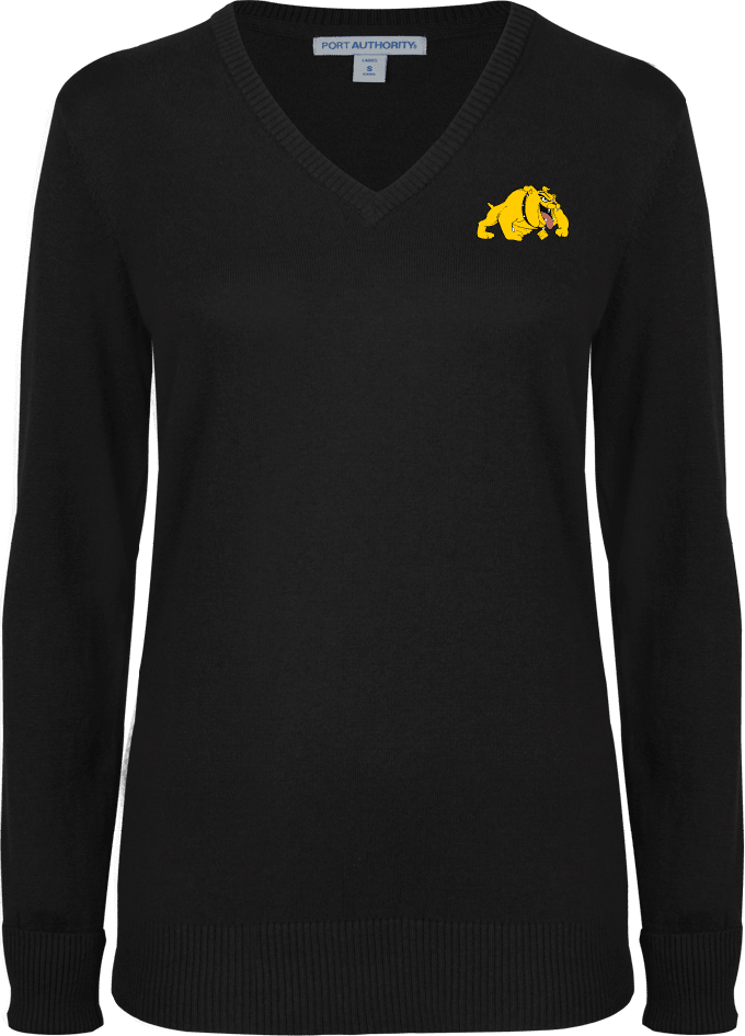 Bowie State Womens VNeck Sweater Primary Mark - ONLINE ONLY