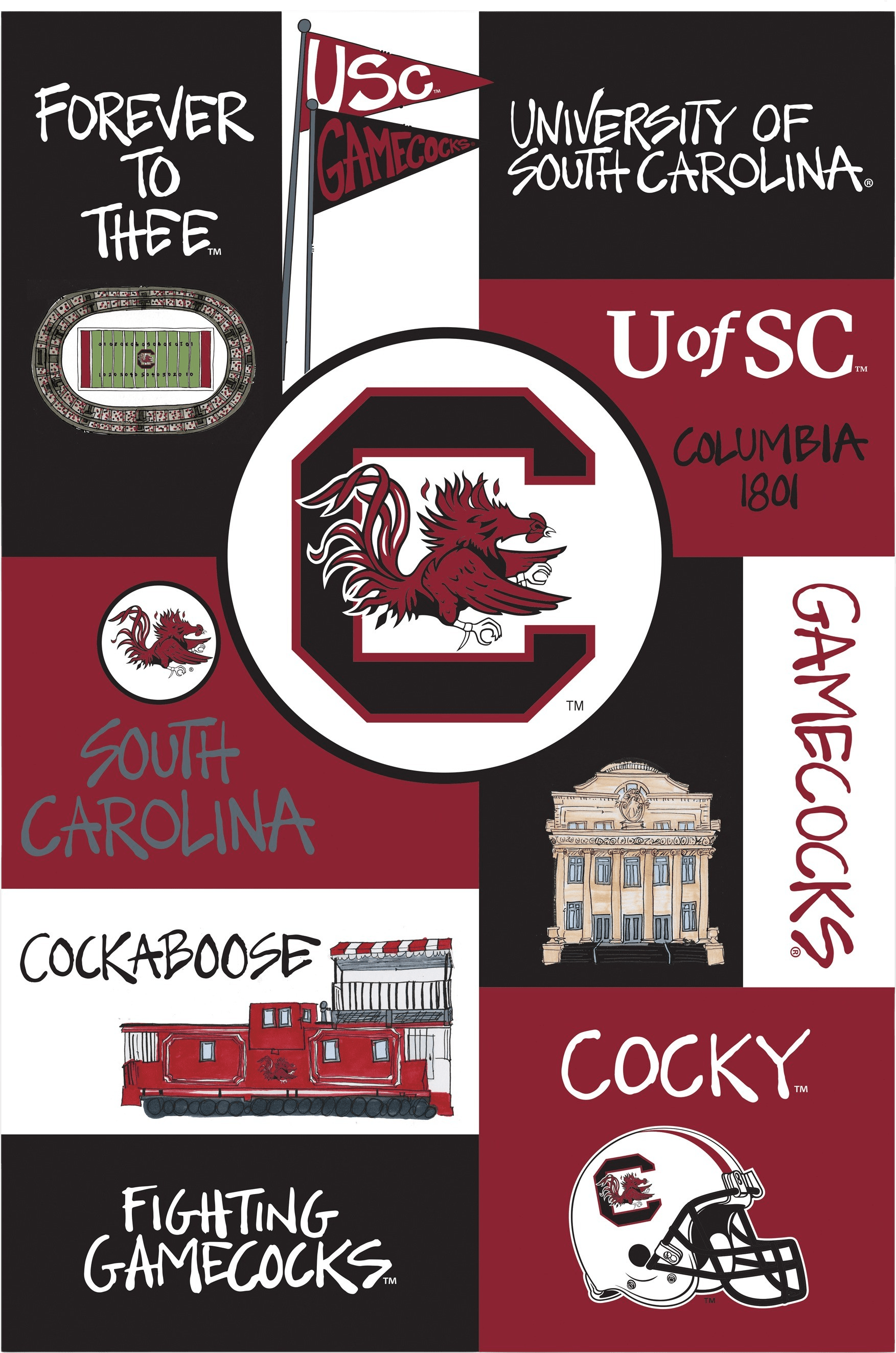 University of South Carolina Icon Garden Flag