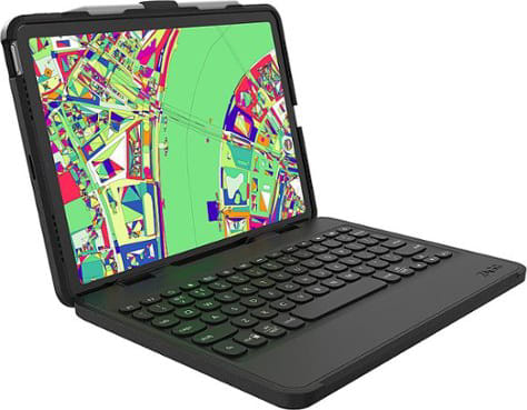 Rugged Book Wireless Keyboard & Detachable Case for iPad Air 10.9'' and iPad Pro 11'' - Black - ONLINE ONLY
