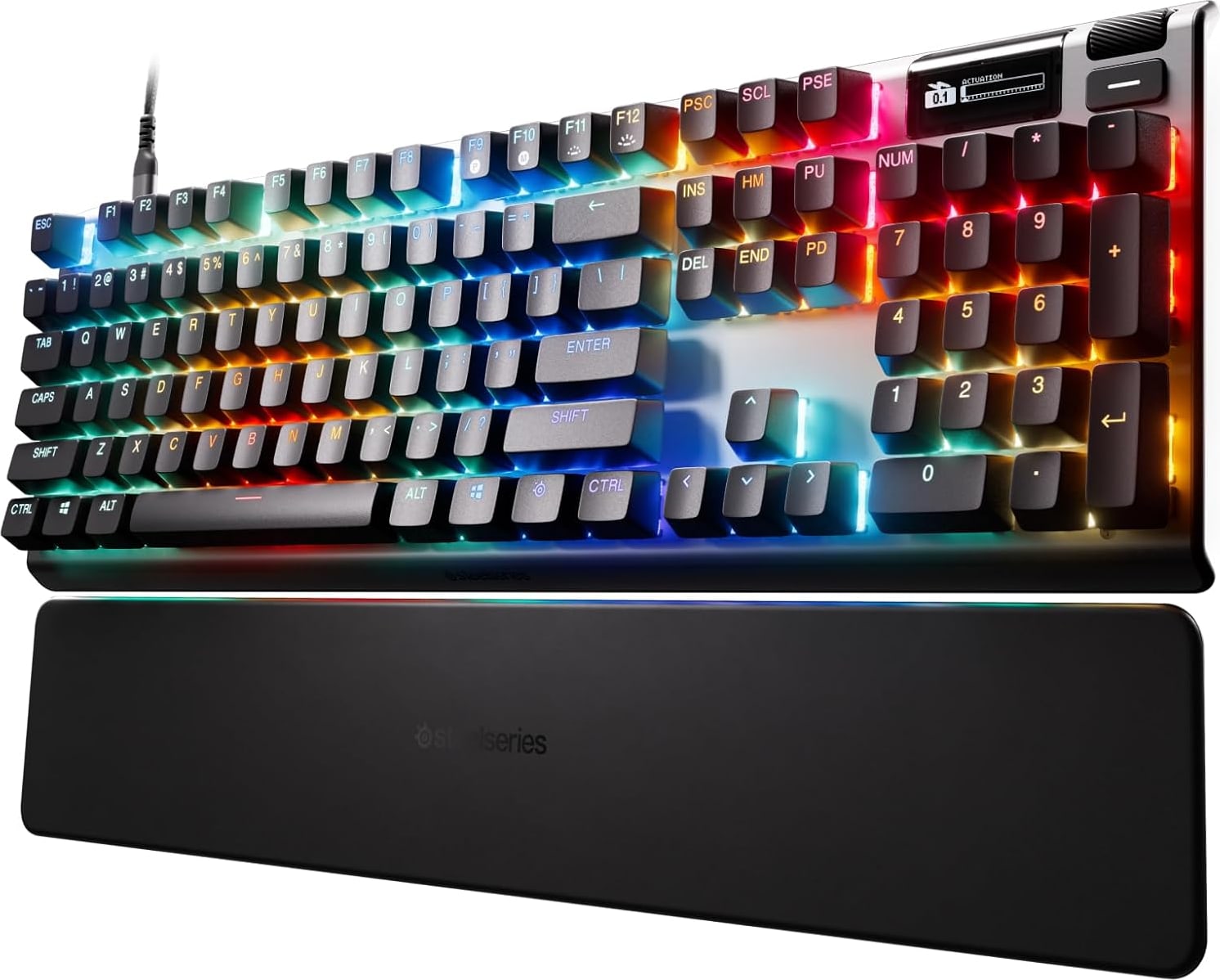 SteelSeries Apex Pro Gen 3 Full Size Wired Mechanical OmniPoint Adjustable Gaming Keyboard (Black)