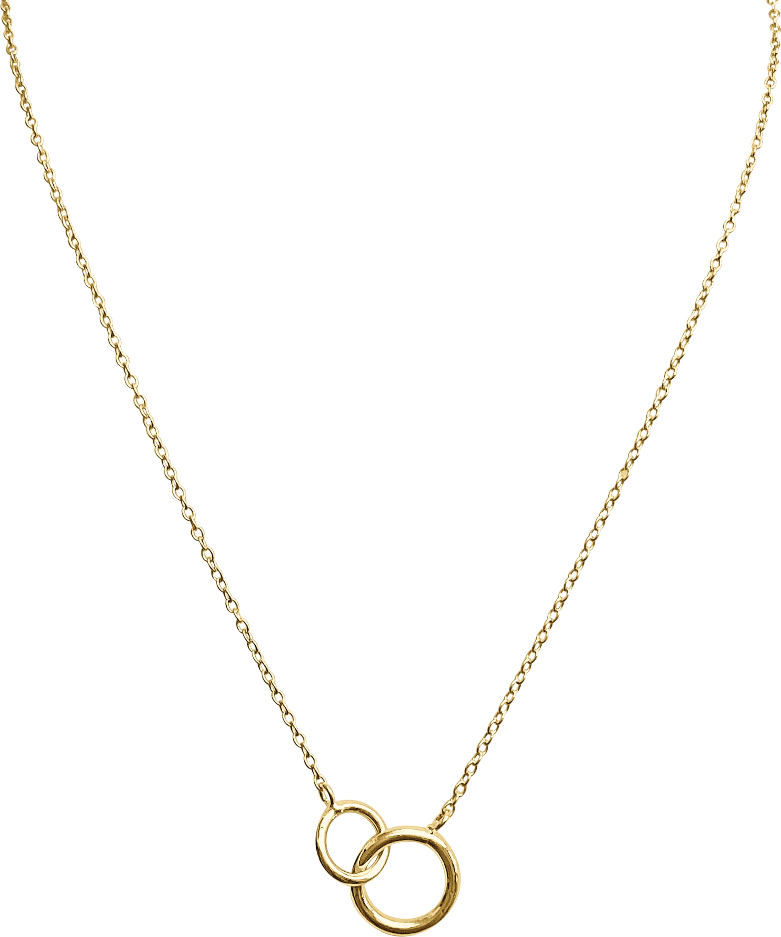 Small Pedant Double Circle Gold Bracelet