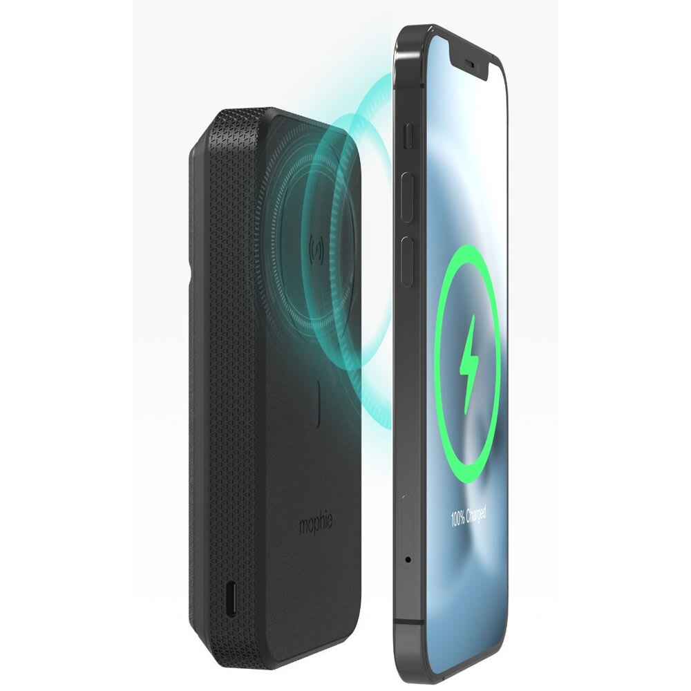 Snap+ Powerstation Stand 10,000 mAh Portable Charger with MagSafe Compatibility (Black) - ONLINE ONLY