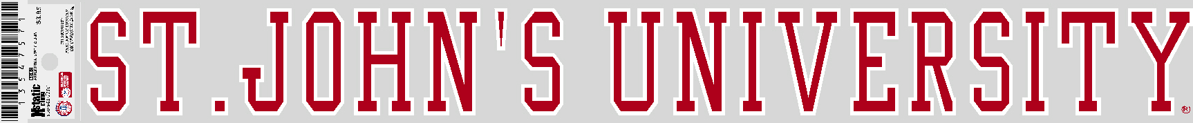 St. John's University Strip Decal