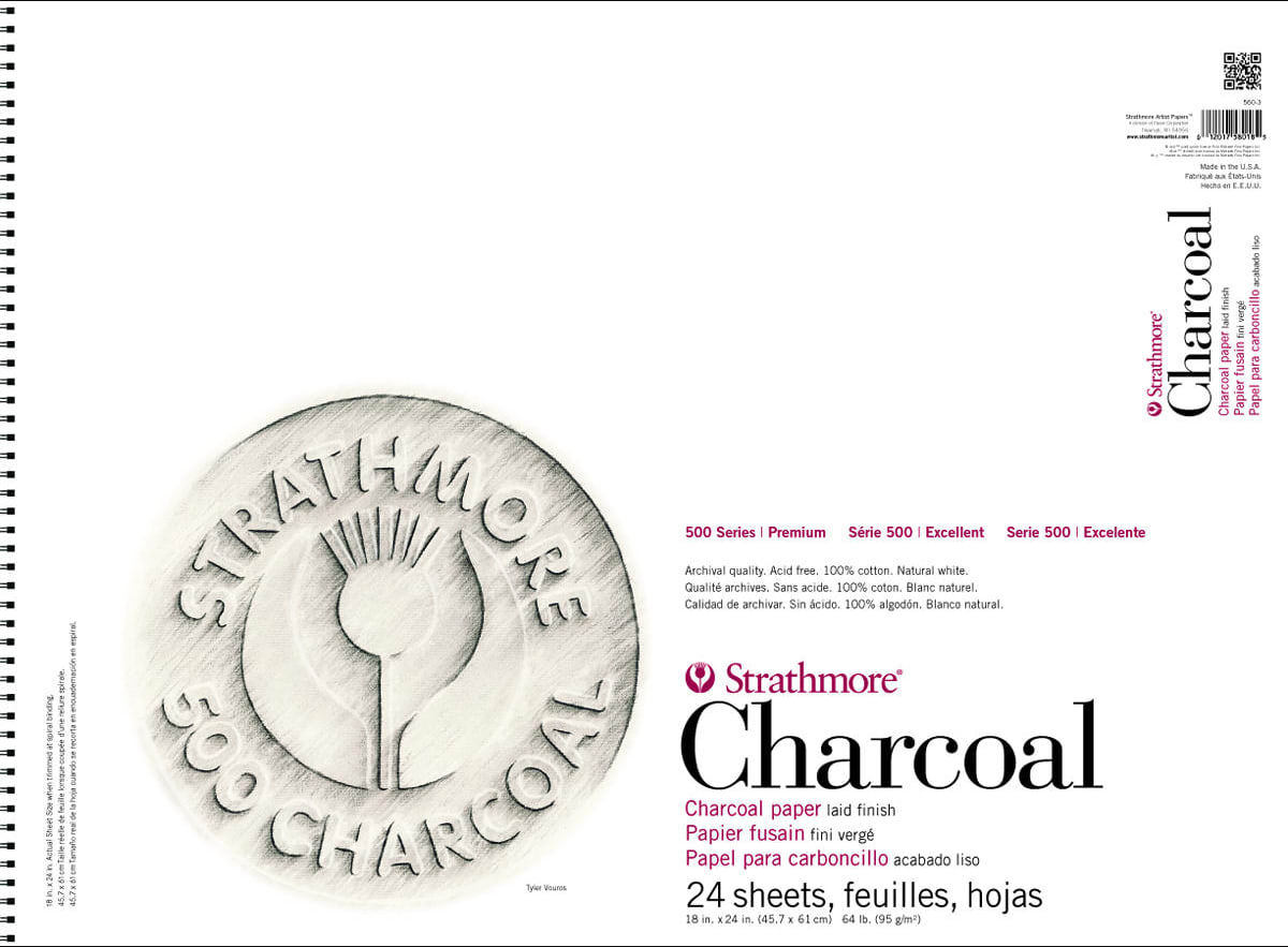 CHARCL 64# 18X24 SB WHT 24SH