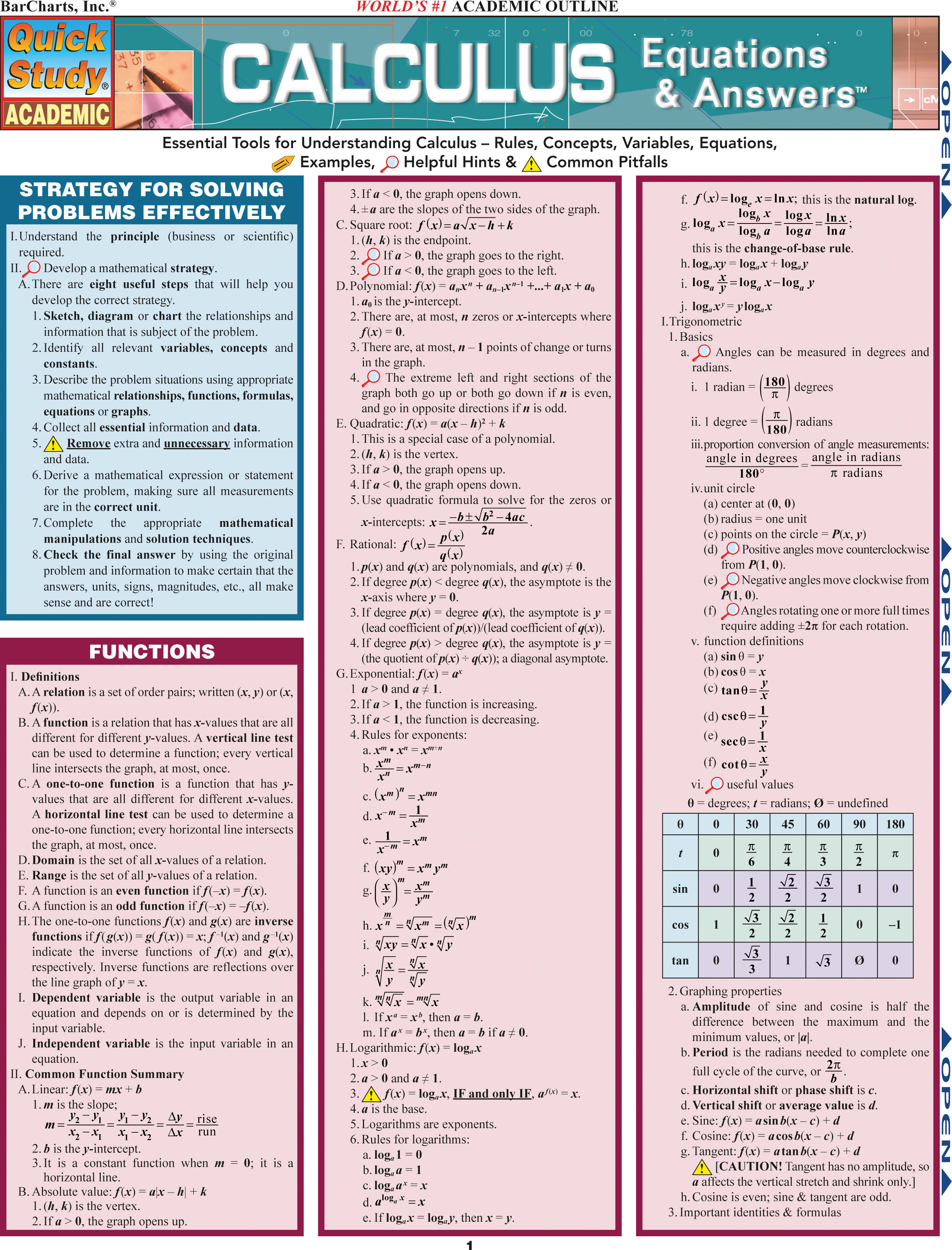 CALCULUS E&A